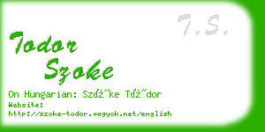 todor szoke business card